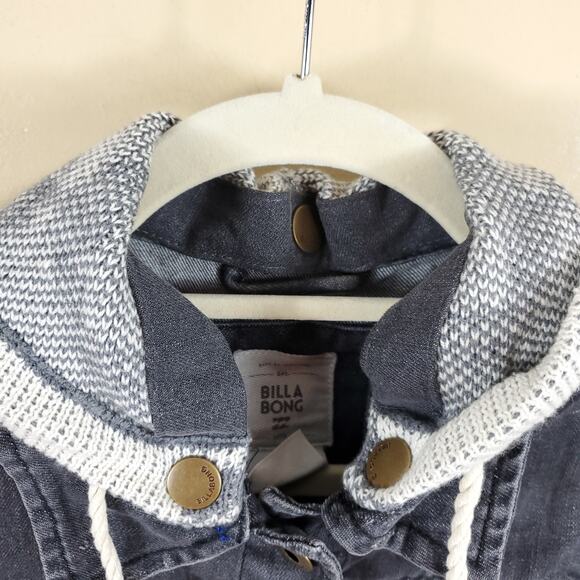 Billabong Nav This Jacket Denim Knit Size S - Picture 9 of 12